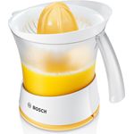 Bosch MCP3000N Zitruspresse (25 W, hohe Saftausbeute, abnehmbarer Saftbehälter 0,8 l, Standard) weiß-sommergelb