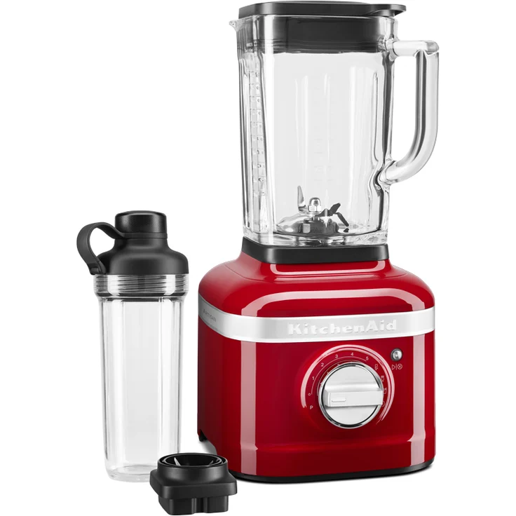 KitchenAid K400 5KSB4034ECA Artisan Standmixer, 1200W, 1,4L, mit 0,5L To-Go-Behälter, liebesapfelrot – Bild 1
