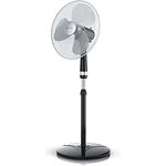 Brandson Standventilator 40cm - Ventilator Standfuß höhenverstellbar - mobiler Lüfter - hoher Luft