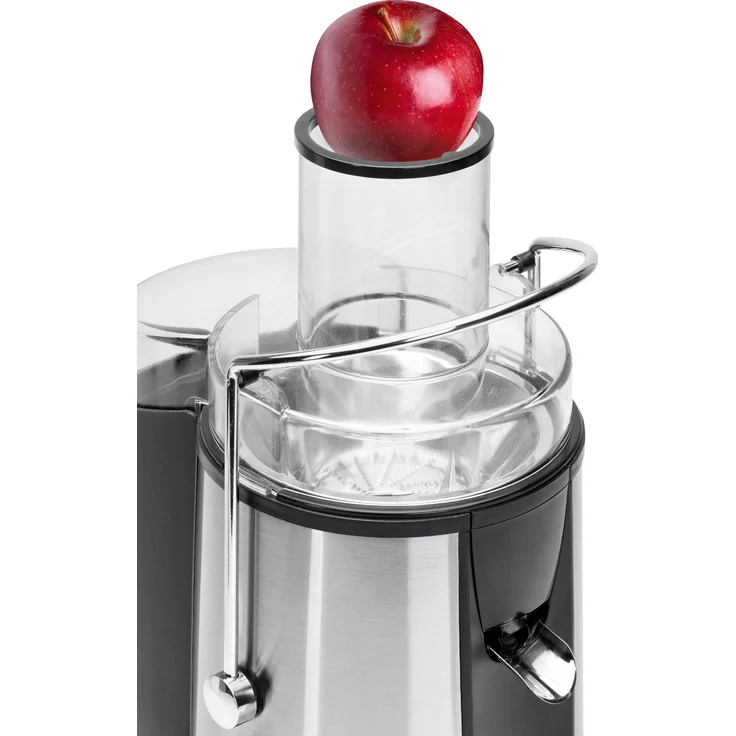 Clatronic AE 3532 Automatikentsafter, Edelstahlgehäuse, 1000 W max, 2 Geschwindigkeitsstufen, große Einfüllöffnung – Bild 2