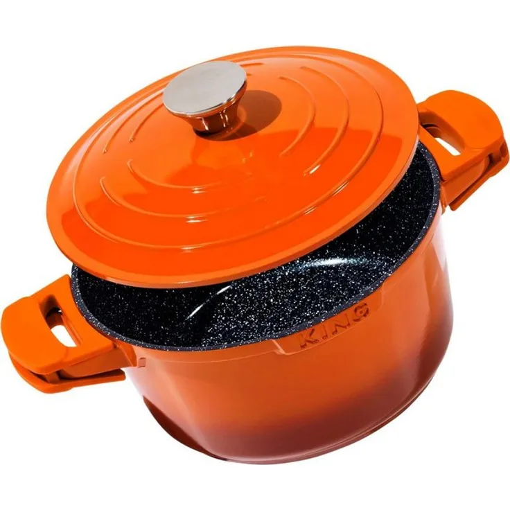 KING Schmortopf »Shine Orange«, Aluminiumguss, (1-tlg), Induktion