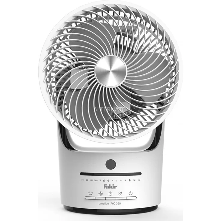 Fakir Tischventilator TVC 360 Grad Ventilator, weiß/schwarz – Bild 1