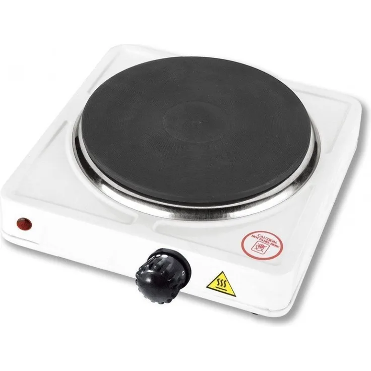 Saldi Saldi FORNELLL1500W Elektrokocher, 1500 W, einstellbare Grillplatte aus Gusseisen, Camping, 185 mm, Kochplatte