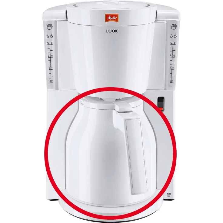 Melitta Look Basis, Selection Thermkanne Ersatzkanne für Filterkaffeemaschine, Kunststoff, weiß