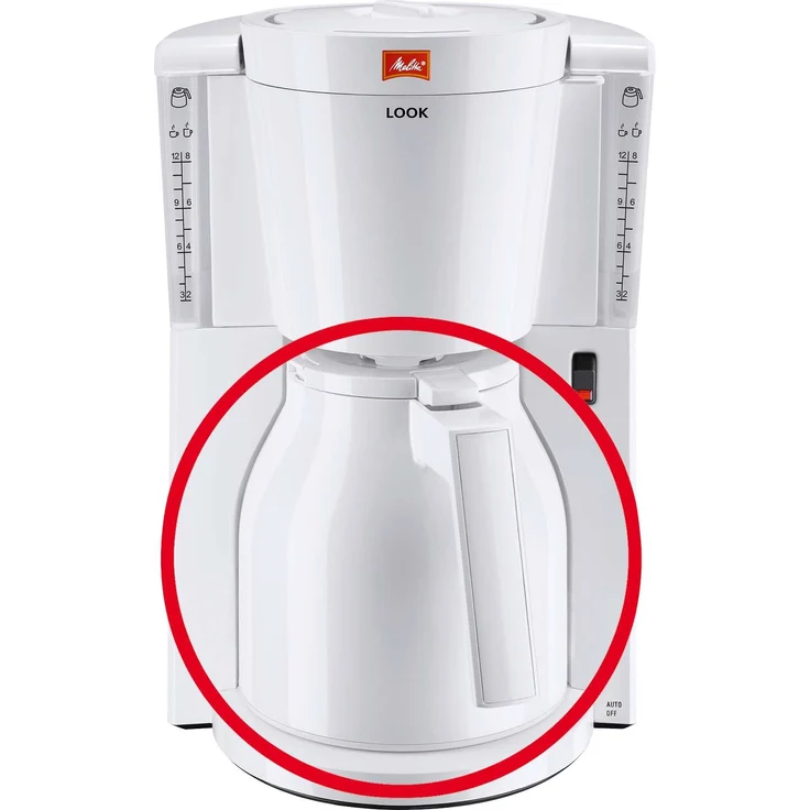 Melitta Look Basis, Selection Thermkanne Ersatzkanne für Filterkaffeemaschine, Kunststoff, weiß – Bild 1