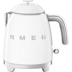 Smeg KLF05WHEU Wasserkocher Mini 50's Style, 1400W, 0,8 L, Kunststoff, Wasserstandsanzeige, weiß