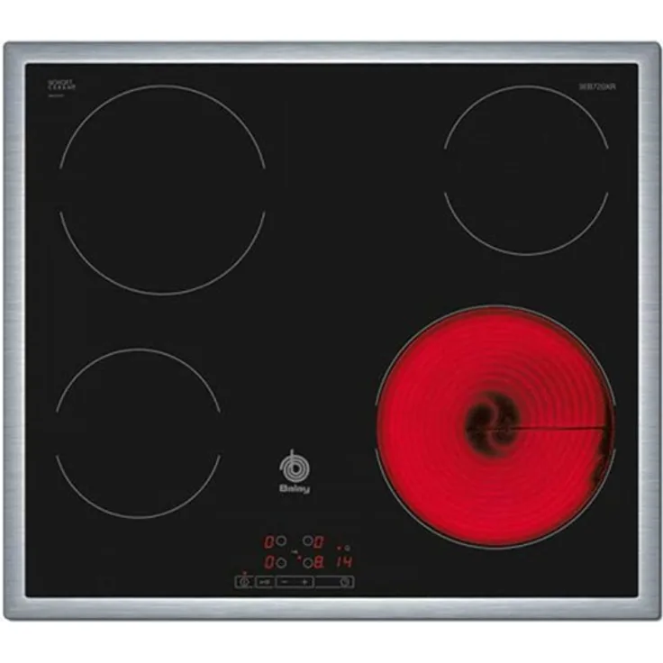 Platte aus Glaskeramik Balay 3EB720XR 60 cm Schwarz (4 kochbereiche), Kochplatte, Betriebsart elektrisch