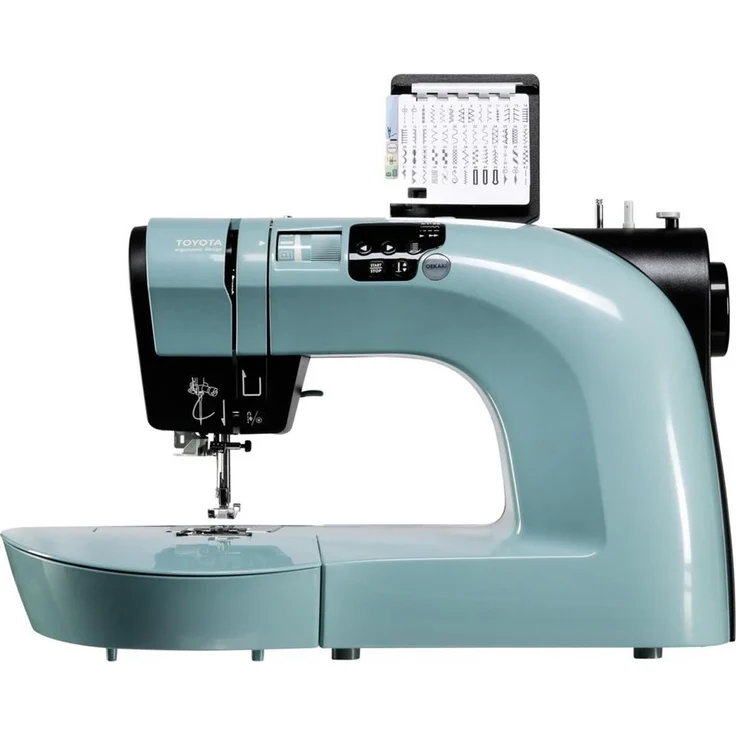 Toyota Oekaki50G Kreativ Freiarm Nähmaschine Oekaki mit 50 Programmen und Freihandstickfunktion hellblau Freiarm-Nähmaschine, hellblau – Bild 2