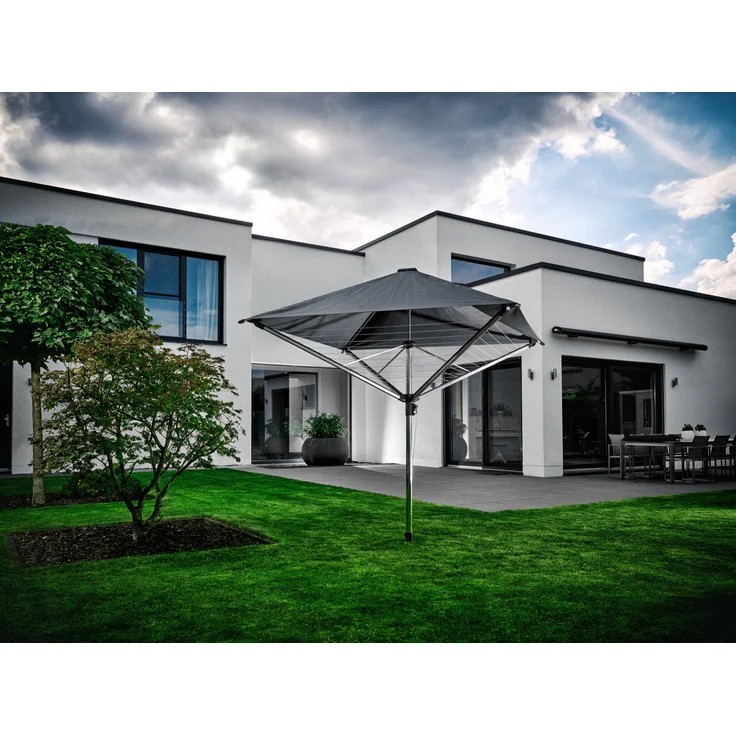 Leifheit 82100 Linoprotect 400, Wäschespinne mit Dach, Aluminium, 40 m Leine für 4 Waschladungen – Bild 13