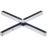 WMF MisterX Topfuntersetzer, klappbar, 19 x 19 cm, Cromargan Edelstahl mattiert, Silikonauflage, platzsparend