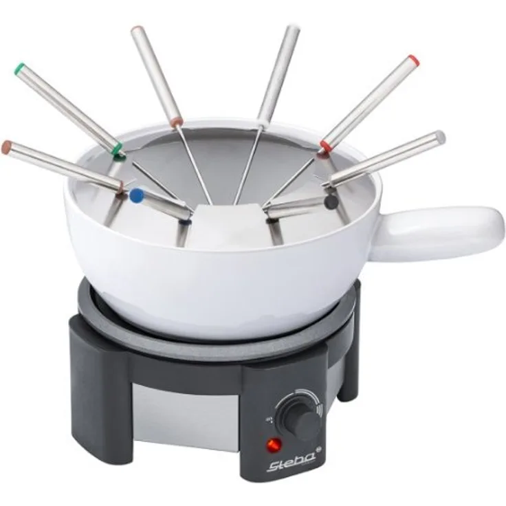 Steba FO 1.2 Fondue - 1500 W-Keramiktopf mit 8 Gabeln - Preisvergleich