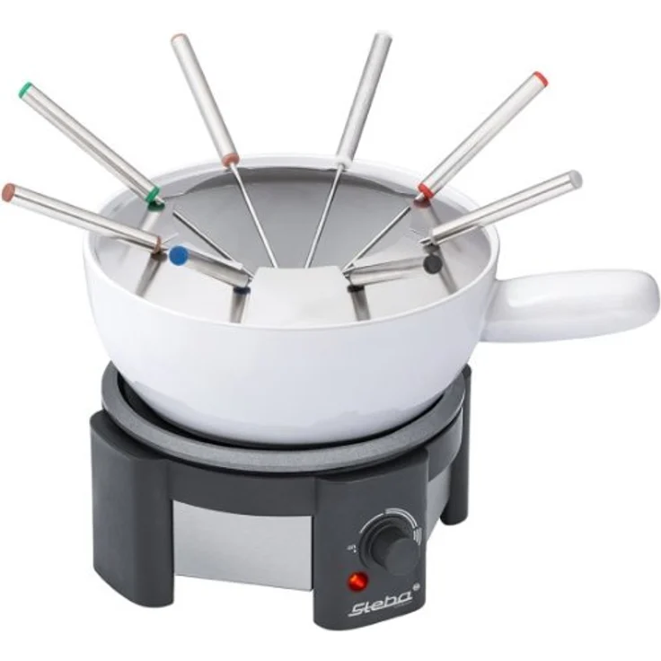Steba FO 1.2 Fondue - 1500 W-Keramiktopf mit 8 Gabeln - Preisvergleich