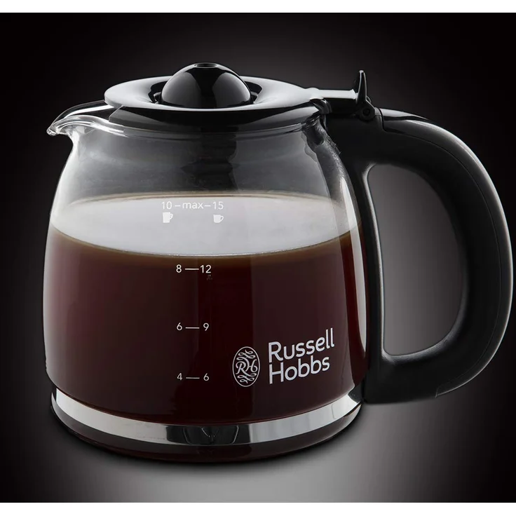 Russell Hobbs Digitale Kaffeemaschine Colours+ rot, programmierbarer Timer, 1,25l Glaskanne, bis 10 Tassen, Warmhalteplatte, Abschaltautomatik, 1100W, Filterkaffeemaschine 24031-56 – Bild 3