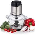 Cloer 6829 Universalzerkleinerer, 400W, 1,2 L Glasbehälter, silber