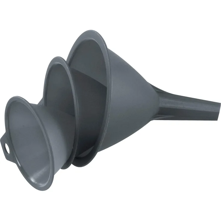 Fackelmann Trichter-Set, Einfülltrichter für Flaschen und Gläser (Farbe: Grau), Menge: 3 Stück