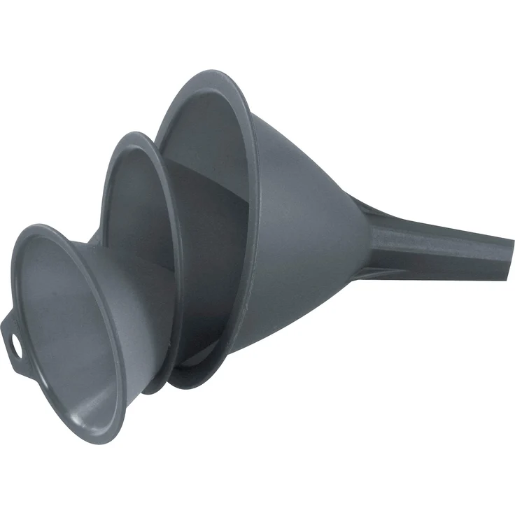 Fackelmann Trichter-Set, Einfülltrichter für Flaschen und Gläser (Farbe: Grau), Menge: 3 Stück