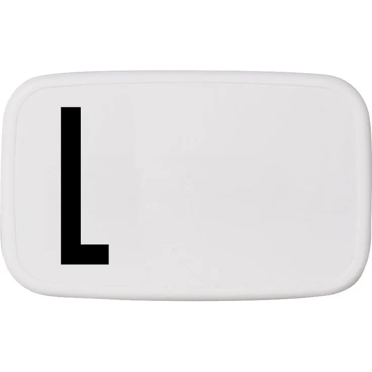 Design Letters Lunch Box, Kunststoff, weiß-schwarz, 18 cm