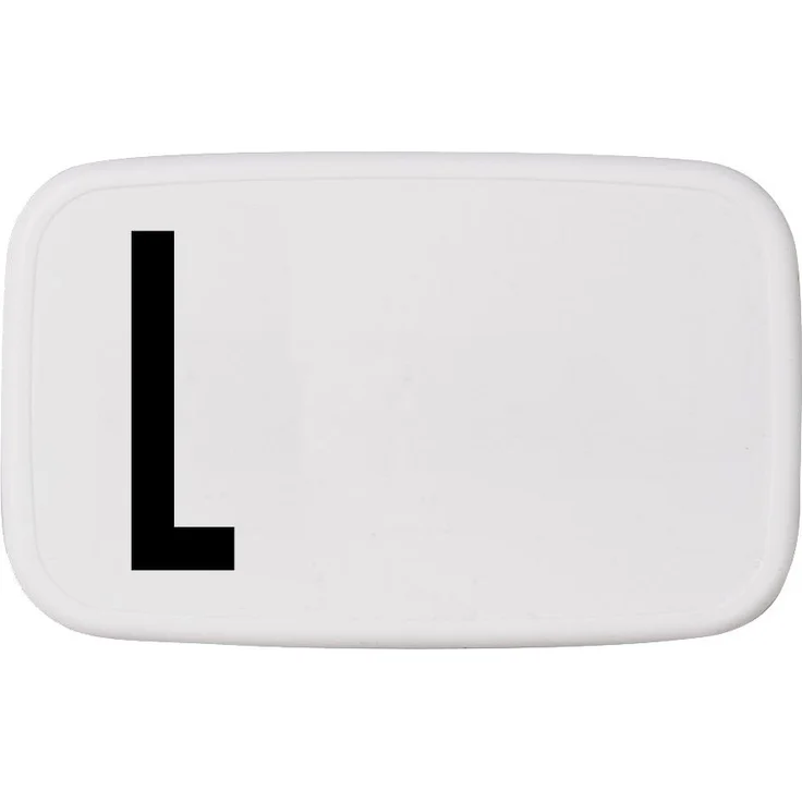 Design Letters Lunch Box, Kunststoff, weiß-schwarz, 18 cm – Bild 1