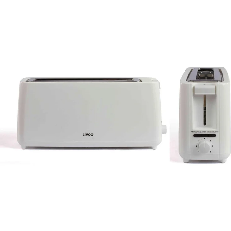 LIVOO Breit-Schlitz Toaster Toastgerät breiter Schlitz DOD168W weiß – Bild 1