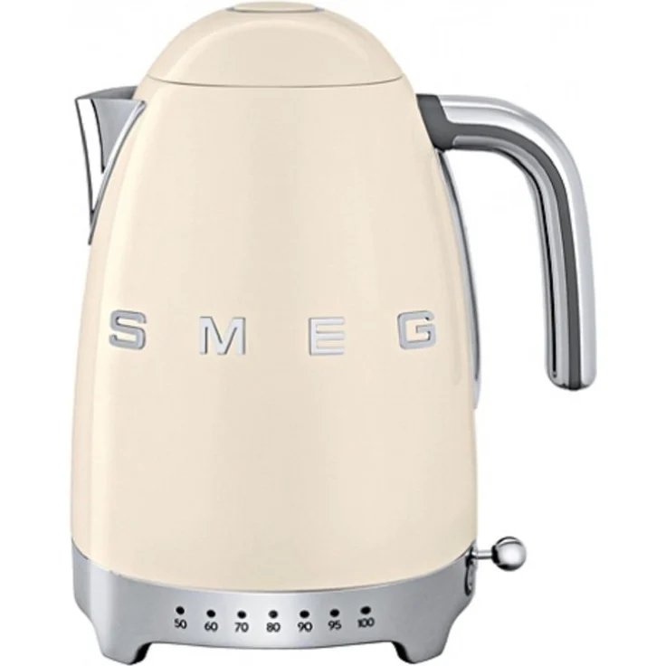 Smeg KLF04CREU Wasserkocher, 2400W, 1,7L, Edelstahl, cremefarben – Bild 1