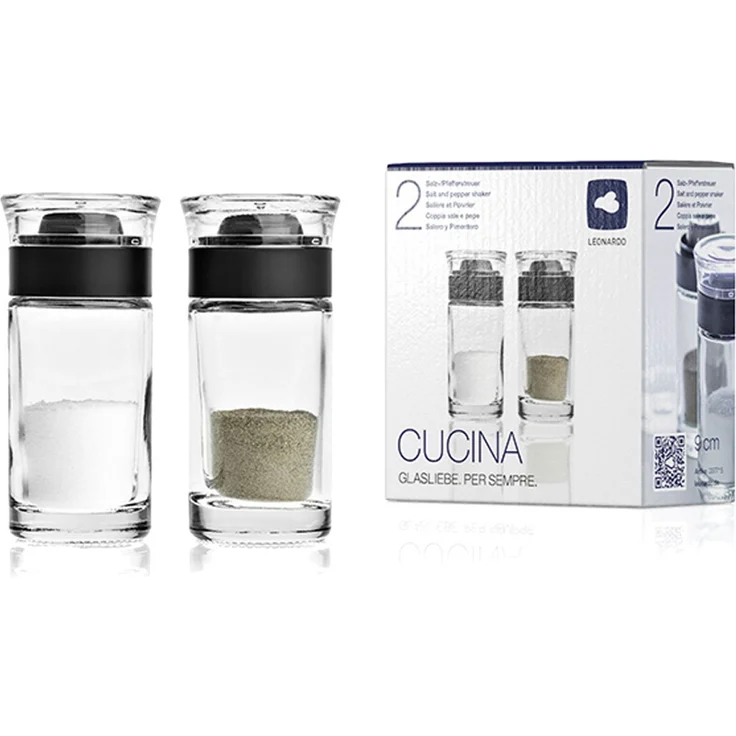 Leonardo 37715 Cucina Salz- und Pfefferstreuer 2-tlg., Materialmix, 40 ml