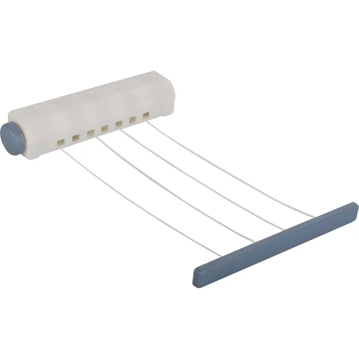MSV Wandtrockner mit 4 Leinen 14m aus PP-PS in weiß, 29.3x6x6 cm