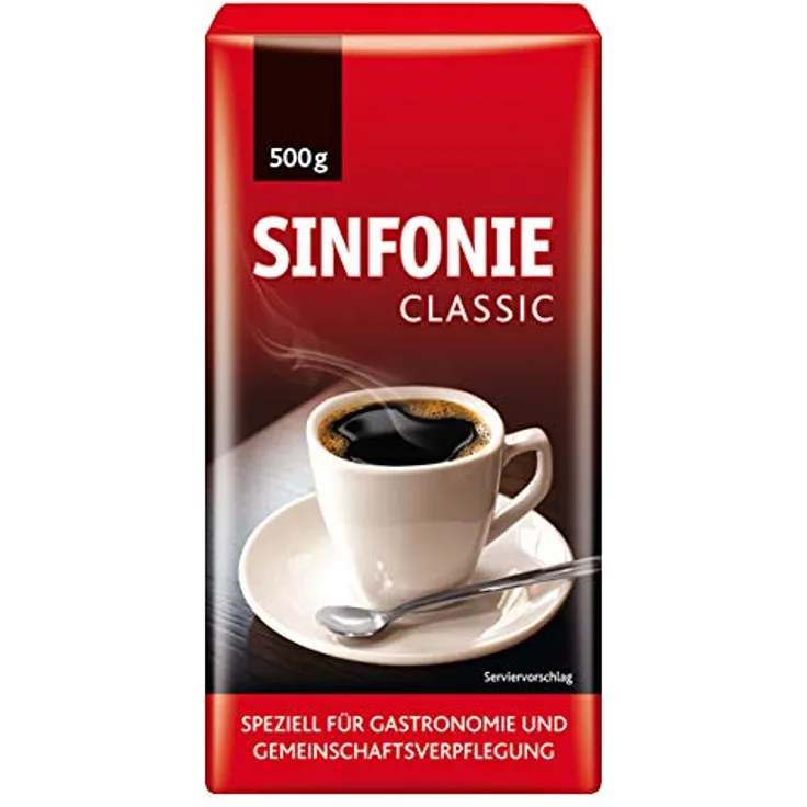 Sinfonie Filterkaffee Classic , gemahlen, kräftiges und vollmundiges Aroma, 500 g