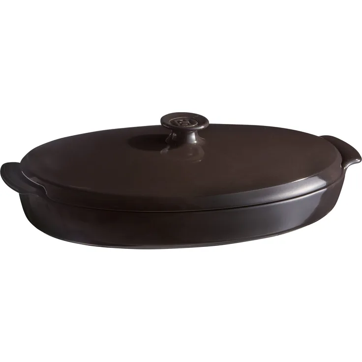 Emile Henry EH799543 Backofentopf - Bräter - Fusain - Anthrazit 41 x 24 cm