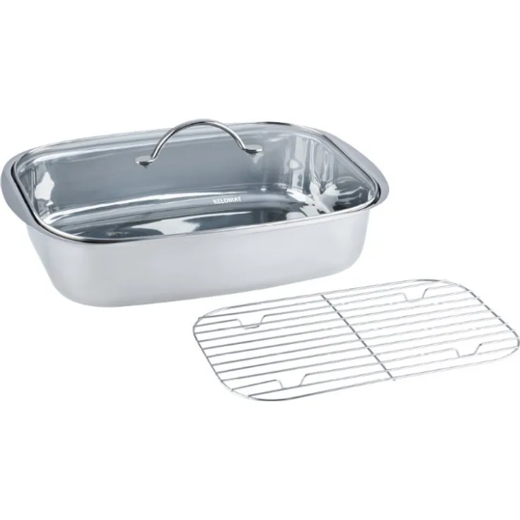 Kelomat Bräter classico mit Glasdeckel 36x24,5x9cm