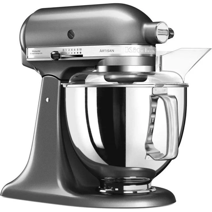 KitchenAid Artisan 5KSM175PSECU Küchenmaschine mit Direktantrieb, 300W, 4,8L Edelstahlschüssel, kontursilber, Serie: 5KSM175PS – Bild 2