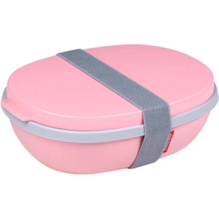 Mepal Nordic pink Lunchbox Ellipse Duo, Plastik, 22.5 x 17.5 x 7.5 cm
