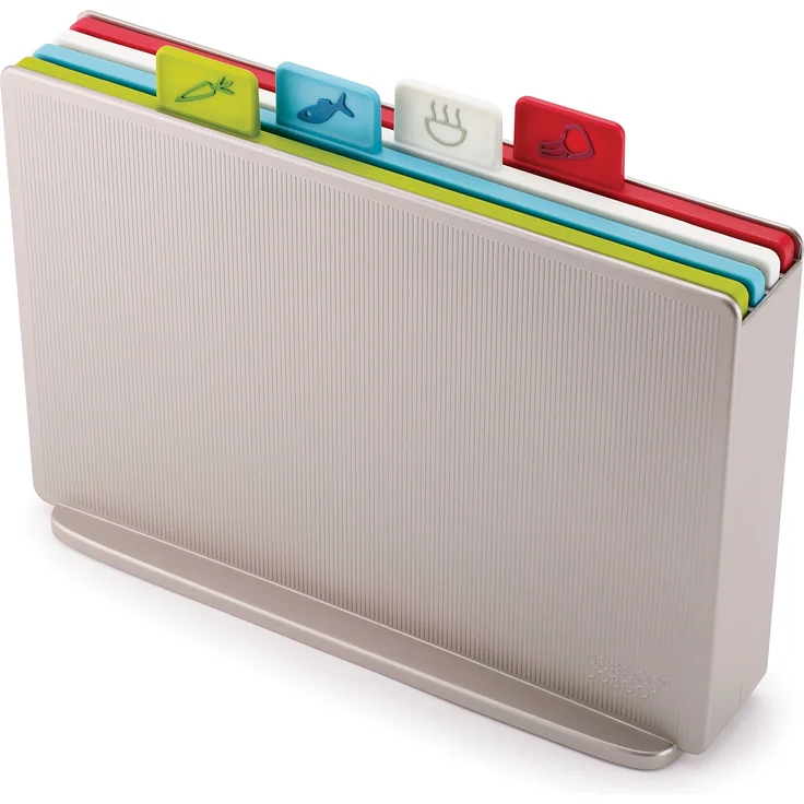 Joseph Joseph Index - 4-teiliges Schneidebrett-Set, regulär - silber