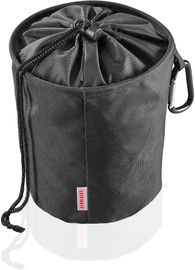 Leifheit Wäscheklammerbeutel mit Haken zum Aufhängen, für bis zu 100 Wäscheklammern, schmutzsicherer Klammerbeutel für frische Wäsche, Klammerkorb aus engmaschigen Stoff, peg bag, schwarz