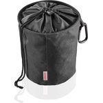 Leifheit Wäscheklammerbeutel mit Haken zum aufhängen, für bis zu 100 Wäscheklammern, schmutzsicherer Klammerbeutel für frische Wäsche, Klammerkorb aus engmaschigen Stoff, peg bag, schwarz