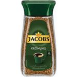 Jacobs Krönung, Löslicher Kaffee, Instantkaffee, Instant Kaffee, Löskaffee, Glas, 200 g