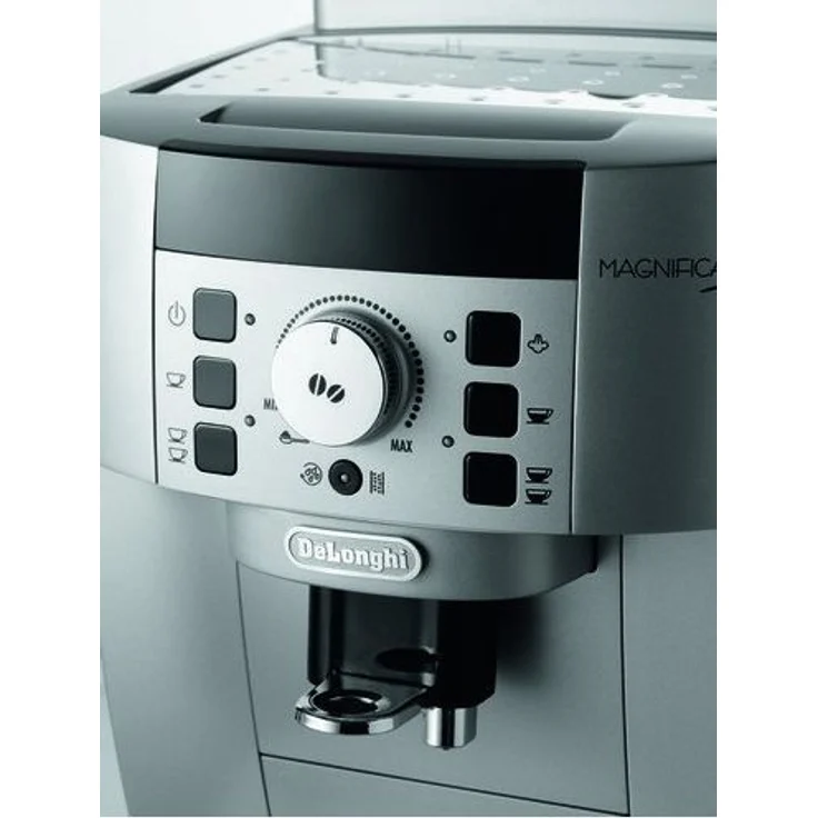 De'Longhi ECAM 22.110.SB Magnifica S Kaffeevollautomat mit Milchaufschäumdüse für Cappuccino und integriertem Mahlwerk, mit Espresso Direktwahltasten und Drehregler, 2-Tassen-Funktion, 1,8 Liter Wassertank, silber – Bild 2