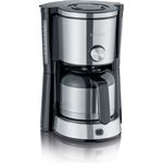SEVERIN KA 4845 Type Switch Kaffeemaschine (Für gemahlenen Filterkaffee, 8 Tassen, Inkl. Thermokanne) edelstahl-schwarz