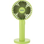 Unold 86626 HANDVENTILATOR Breezy II Green, 5-stufige Geschwindigkeitsregelung, LED-Kontrollleuchten und bis zu 8 Stunden Akkubetrieb