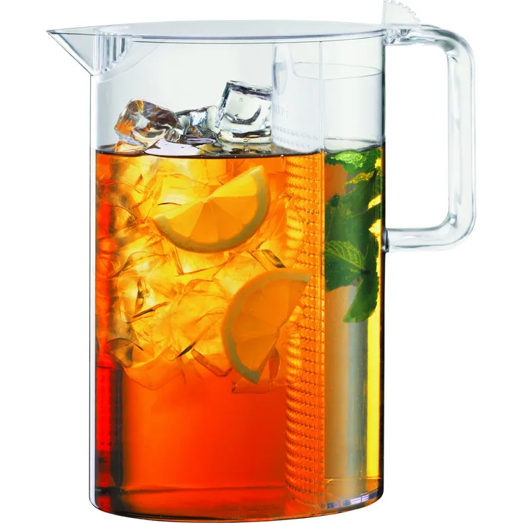 Bodum Ceylon Eisteekanne mit herausnehmbarem Filter, Kunststoff, Transparent, 11.5 x 24.8 x 28 cm
