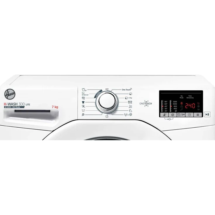Hoover H3W4 272DE-1-S, Frontlader-Waschmaschine, D, Fassungsvermögen 7 kg, Standgerät, Breite 60 cm, Startzeitvorwahl, Mengenautomatik – Bild 2