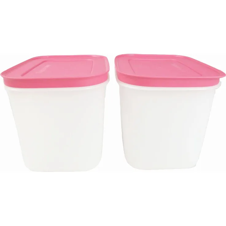 TUPPERWARE Gefrier-Behälter 1,1L pink-weiß hoch G35 (2) Eis-Kristall Eiskristall