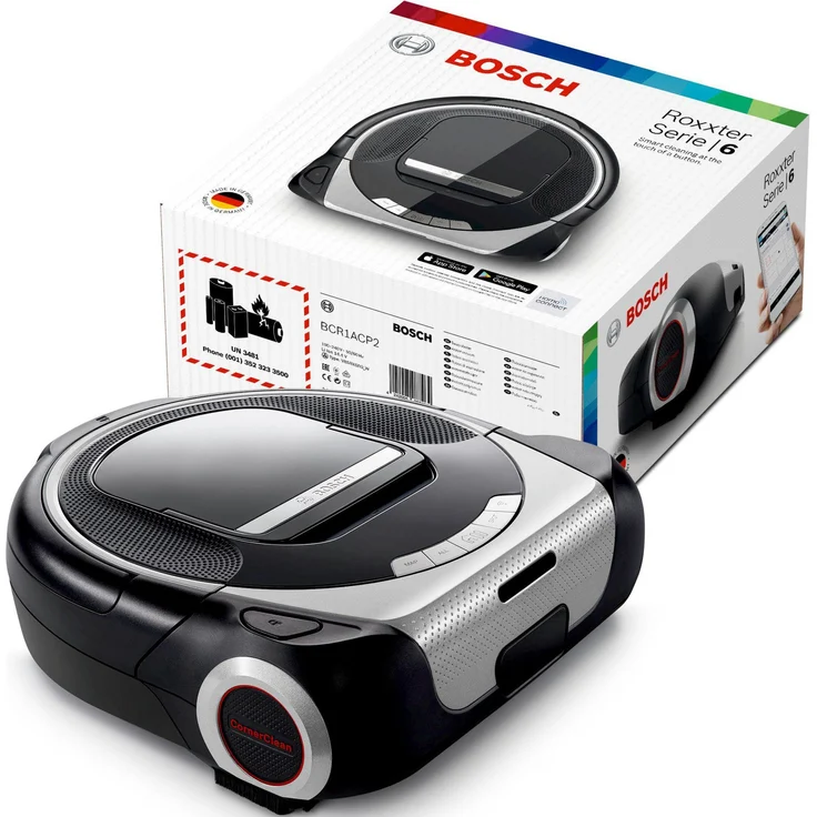 Bosch Roxxter Serie 6 BCR1ACDE Saugroboter, 90 min Akkubetrieb, Lasernavigation, App-Steuerung, No-Go-Zonen – Bild 5