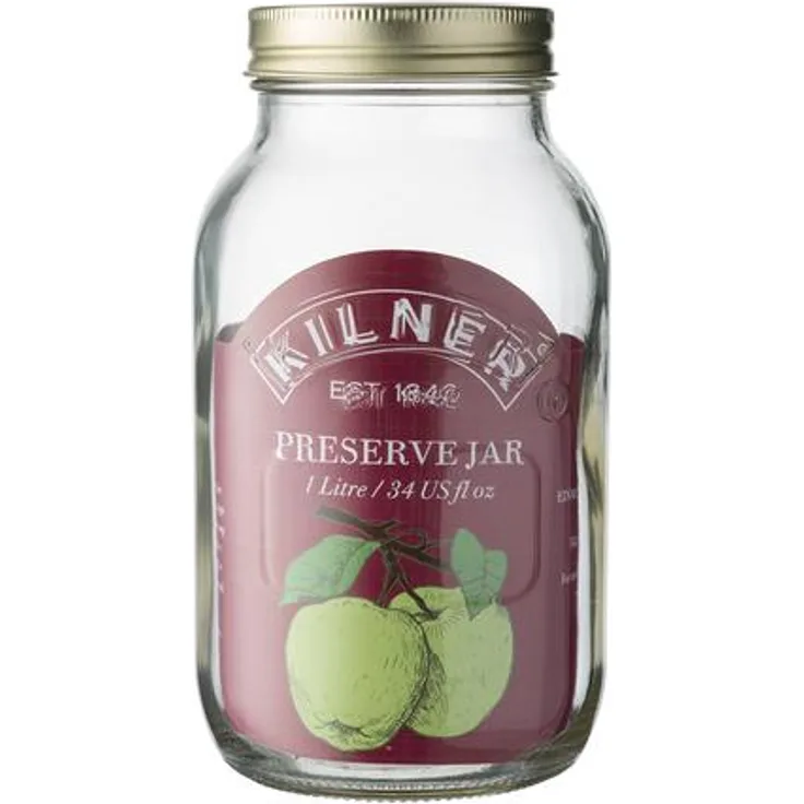 KILNER Einkochglas mit Schraubverschluss, 3 Größen: 1 Liter