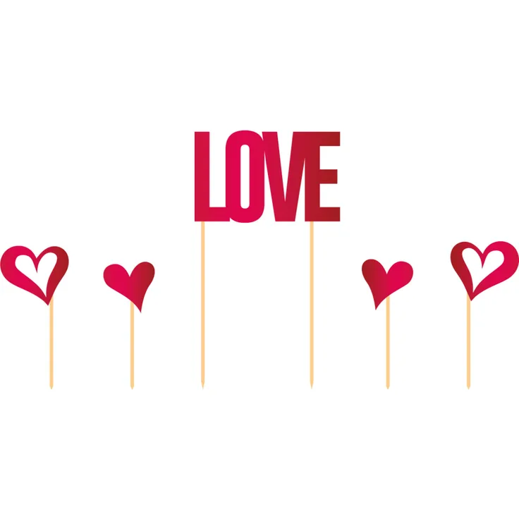 Folat Cake Topper Love