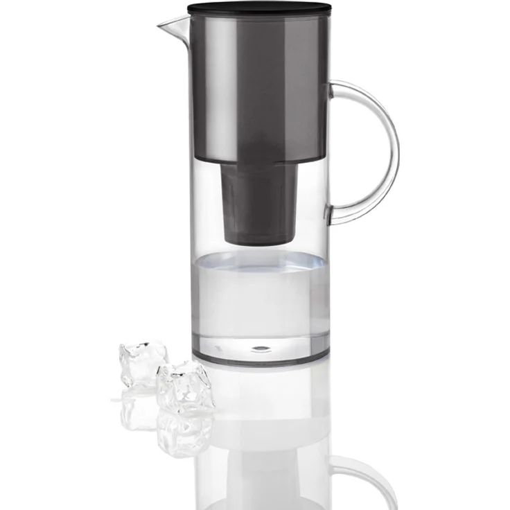 Stelton Wasserkanne mit Deckel, Kunststoff, Grau, 1310-10 – Bild 2
