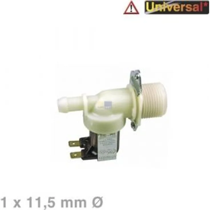 Magnetventil 1-fach 180° 11,5mmØ, Universal! Indesit Hotpoint, EFS Gruppe