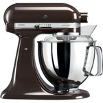 KitchenAid Artisan 5KSM175PSEES Küchenmaschine mit Direktantrieb, 300W, 4,8 L Edelstahlschüssel, inkl. 3 L polierte Schüssel, Spritzschutz, 10 Geschwindigkeiten, espresso, Serie: 5KSM175PS