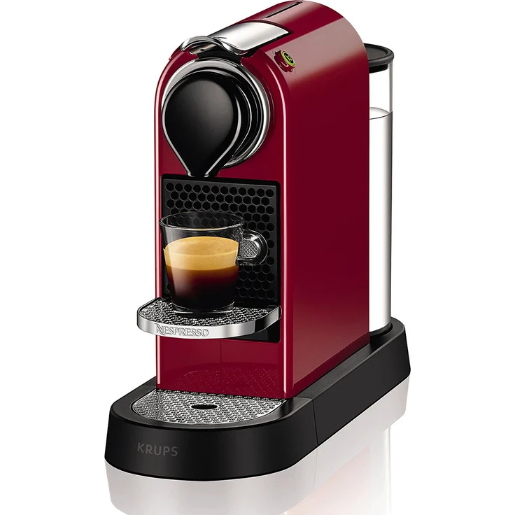 Krups Nespresso XN7415 New CitiZ Kaffeekapselmaschine (1260 Watt, 19 bar Pumpendruck, Wassertankkapazität: 1 Liter) Rot – Bild 1