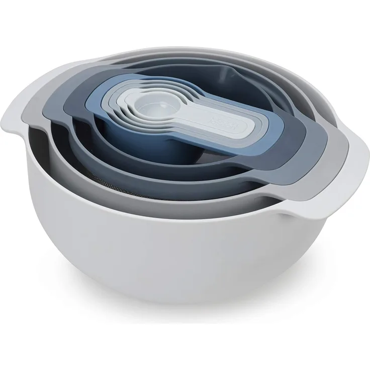 Joseph Joseph Editions Nest 9 Plus Kompaktes stapelbares Set zur Speisenzubereitung ? Himmel
