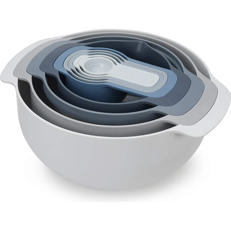 Joseph Joseph Editions Nest 9 Plus Kompaktes stapelbares Set zur Speisenzubereitung ? Himmel – Bild 1